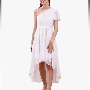 NWT GORLYA Girls One Shoulder Hi-Lo Hem Party Dress Size 14T BLACK